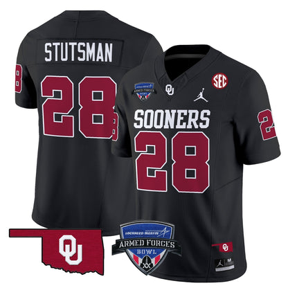OU 2025 Armed Forces Bowl Patch Vapor Limited Jersey - All Stitched