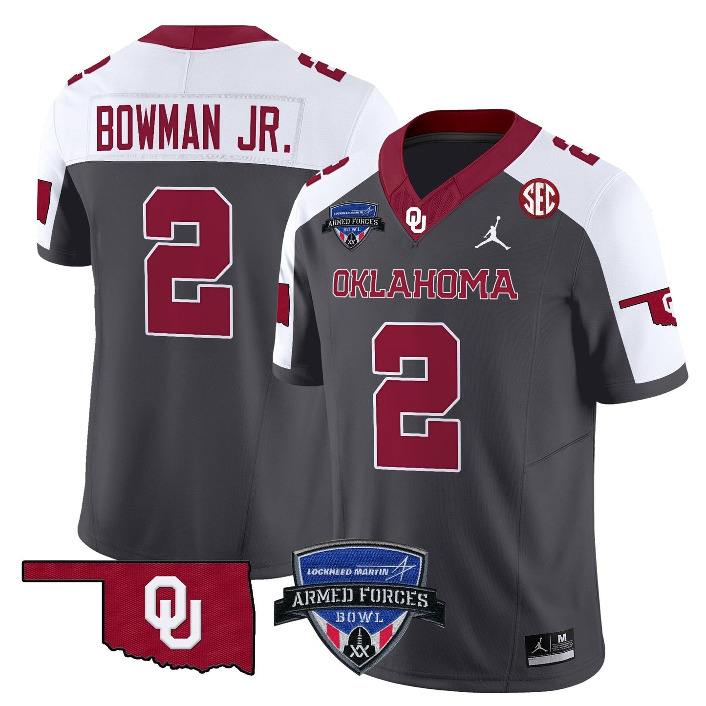 OU 2025 Armed Forces Bowl Patch Vapor Limited Jersey - All Stitched