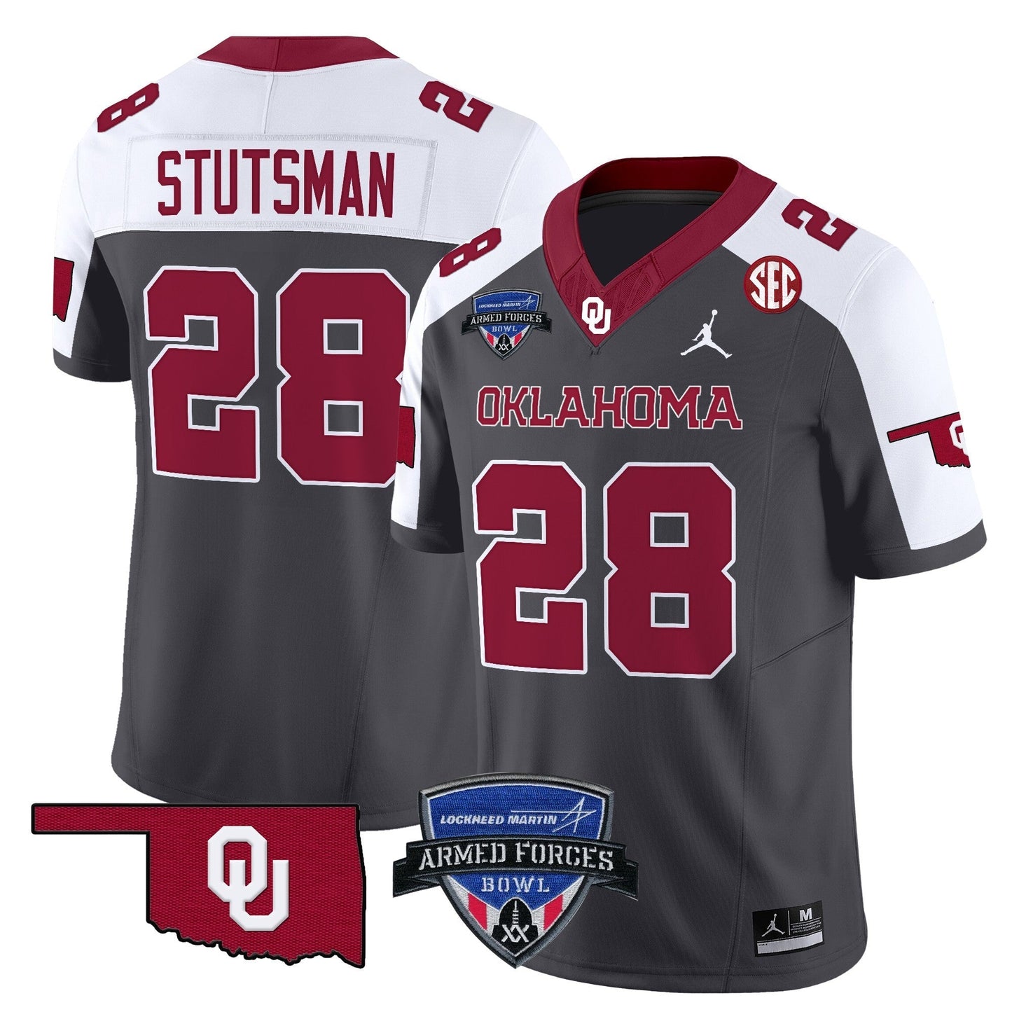 OU 2025 Armed Forces Bowl Patch Vapor Limited Jersey - All Stitched