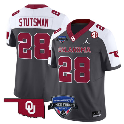 OU 2025 Armed Forces Bowl Patch Vapor Limited Jersey - All Stitched