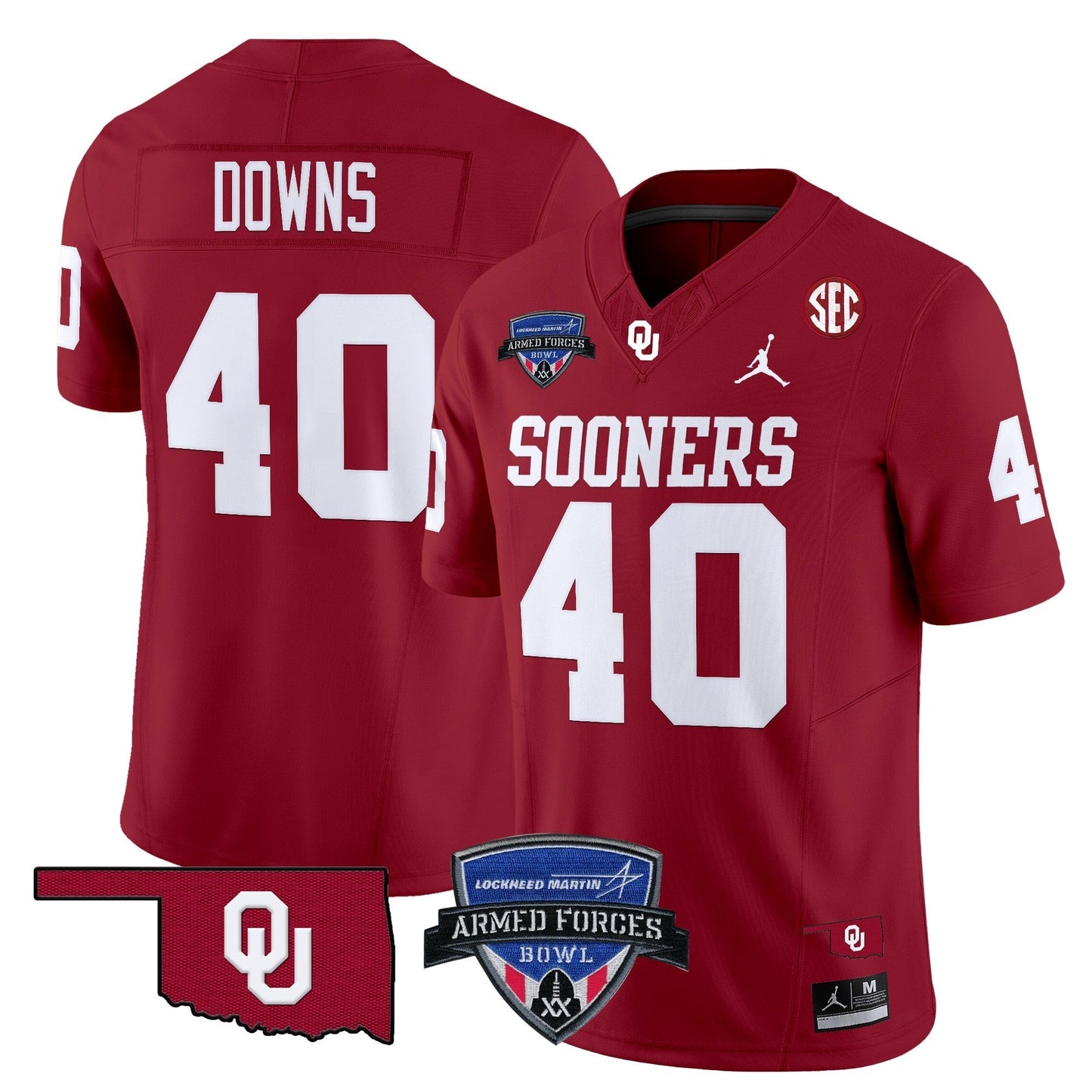 OU 2025 Armed Forces Bowl Patch Vapor Limited Jersey - All Stitched