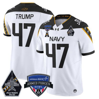 Navy Midshipmen 2025 Armed Forces Bowl Patch Vapor Limited Jersey - All Stitched