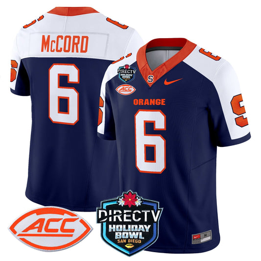 Syracuse Orange 2025 Holiday Bowl Patch Vapor Limited Jersey - Stitched