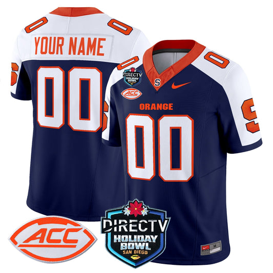 Syracuse Orange 2025 Holiday Bowl Patch Vapor Limited Custom Jersey - Stitched