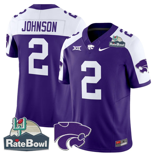 Kansas State Wildcats 2025 Rate Bowl Patch Vapor Limited Jersey - Stitched