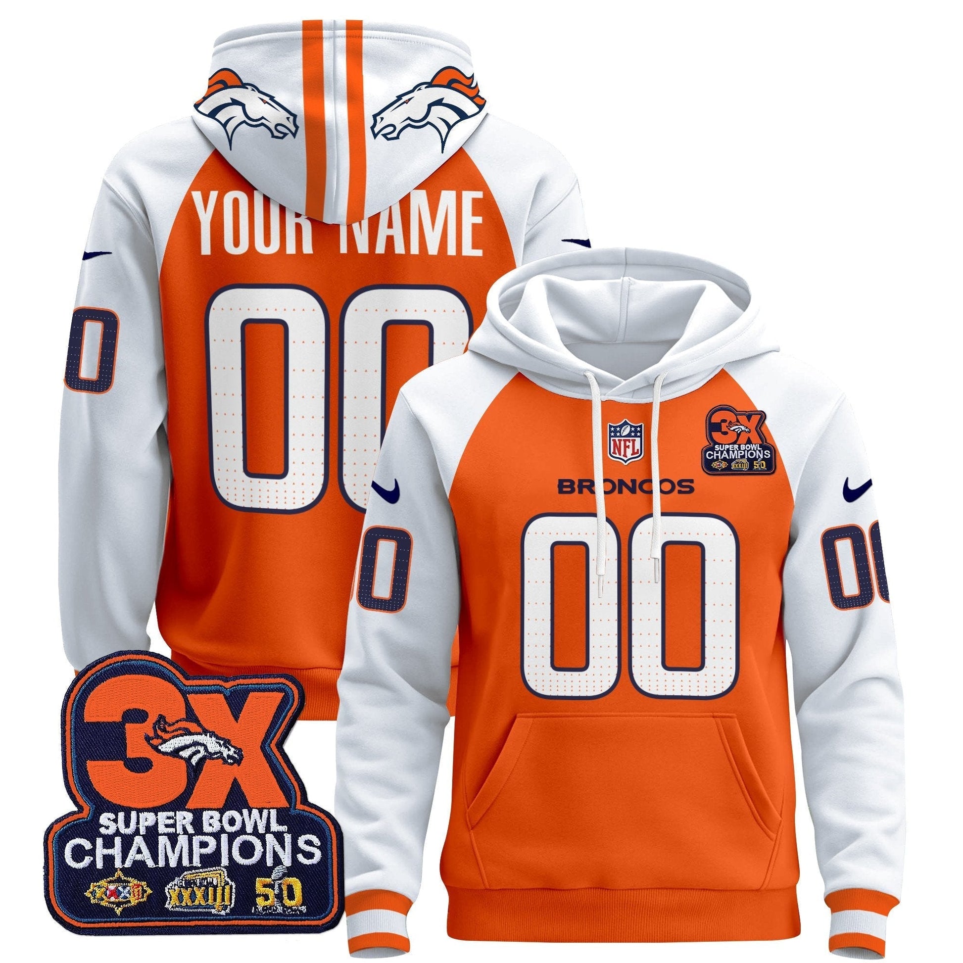 Denver Broncos 2025 Custom Pullover Hoodie