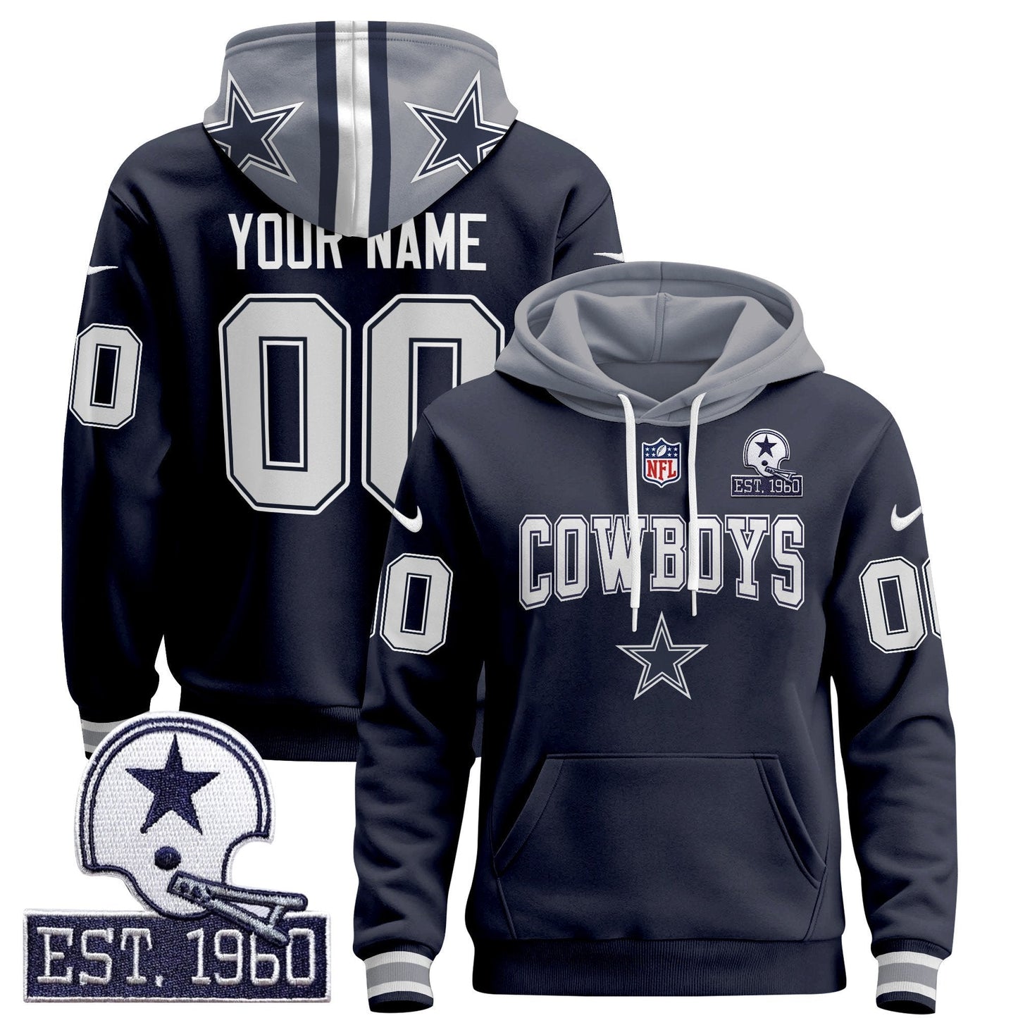 Dallas Cowboys 2024 Custom Pullover Hoodie V2