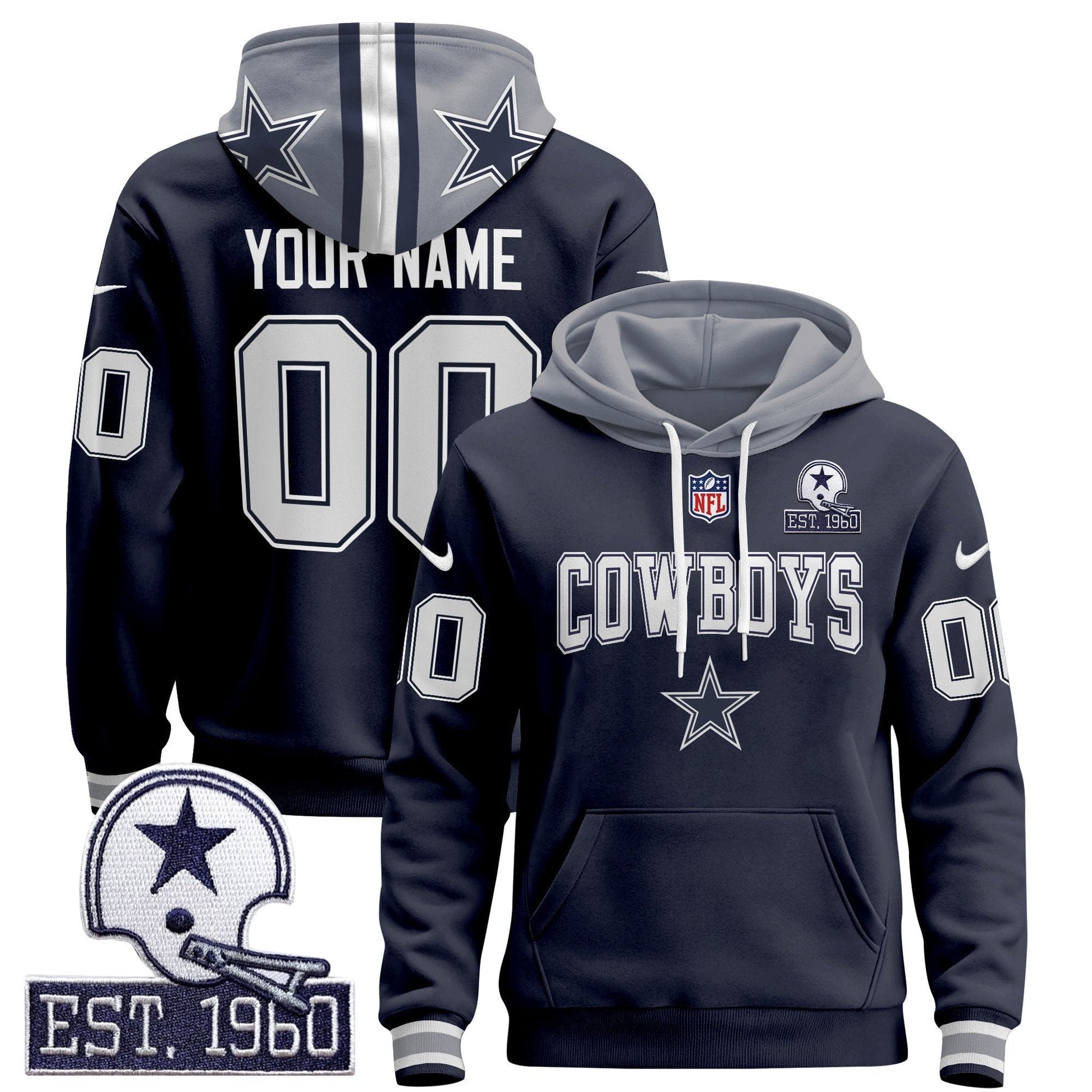 Dallas Cowboys 2024 Custom Pullover Hoodie V2