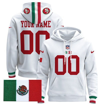 49ers Mexico 2024 Custom Pullover Hoodie