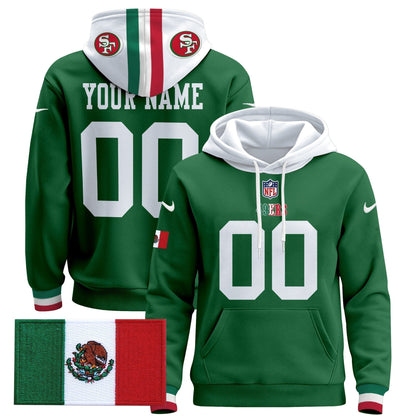 49ers Mexico 2024 Custom Pullover Hoodie