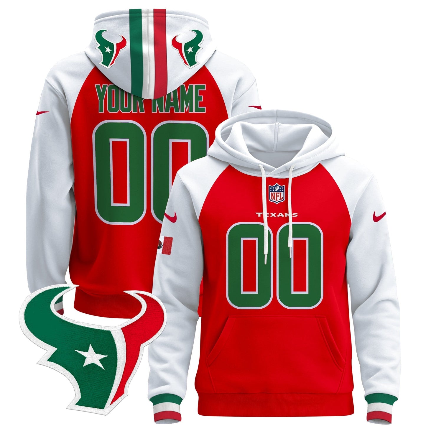 HOU Mexico 2024 Custom Pullover Hoodie