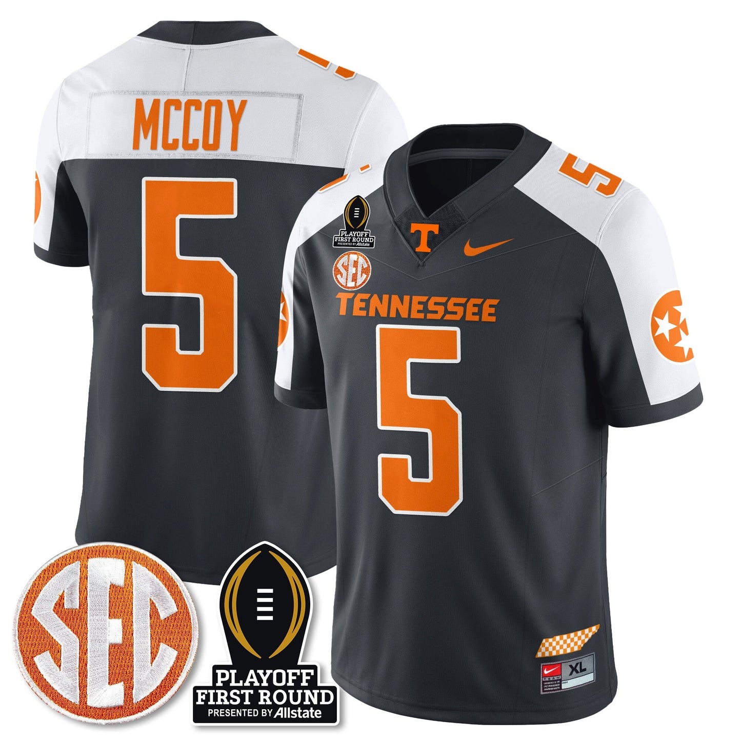 TENN Football Jersey - Playoff First Round Patch - All Stitched