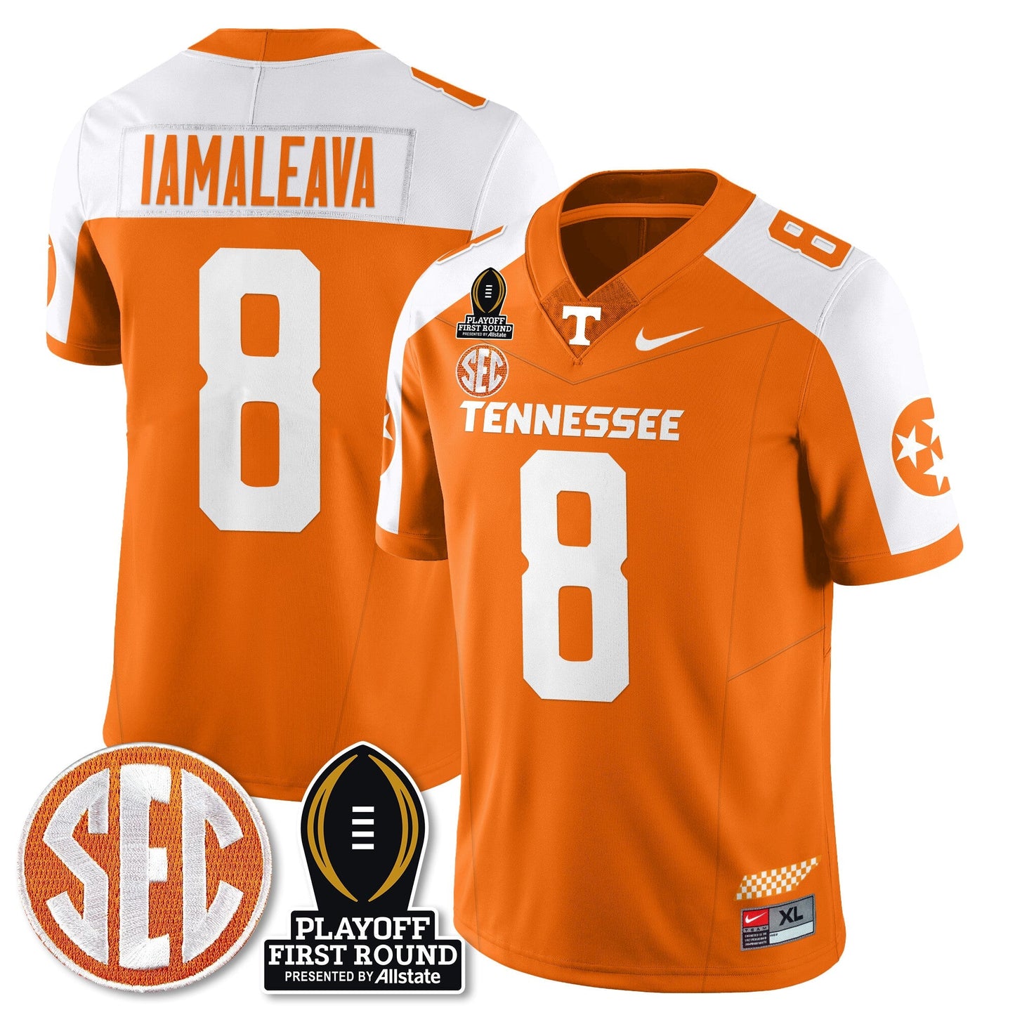 TENN Football Jersey - Playoff First Round Patch - All Stitched