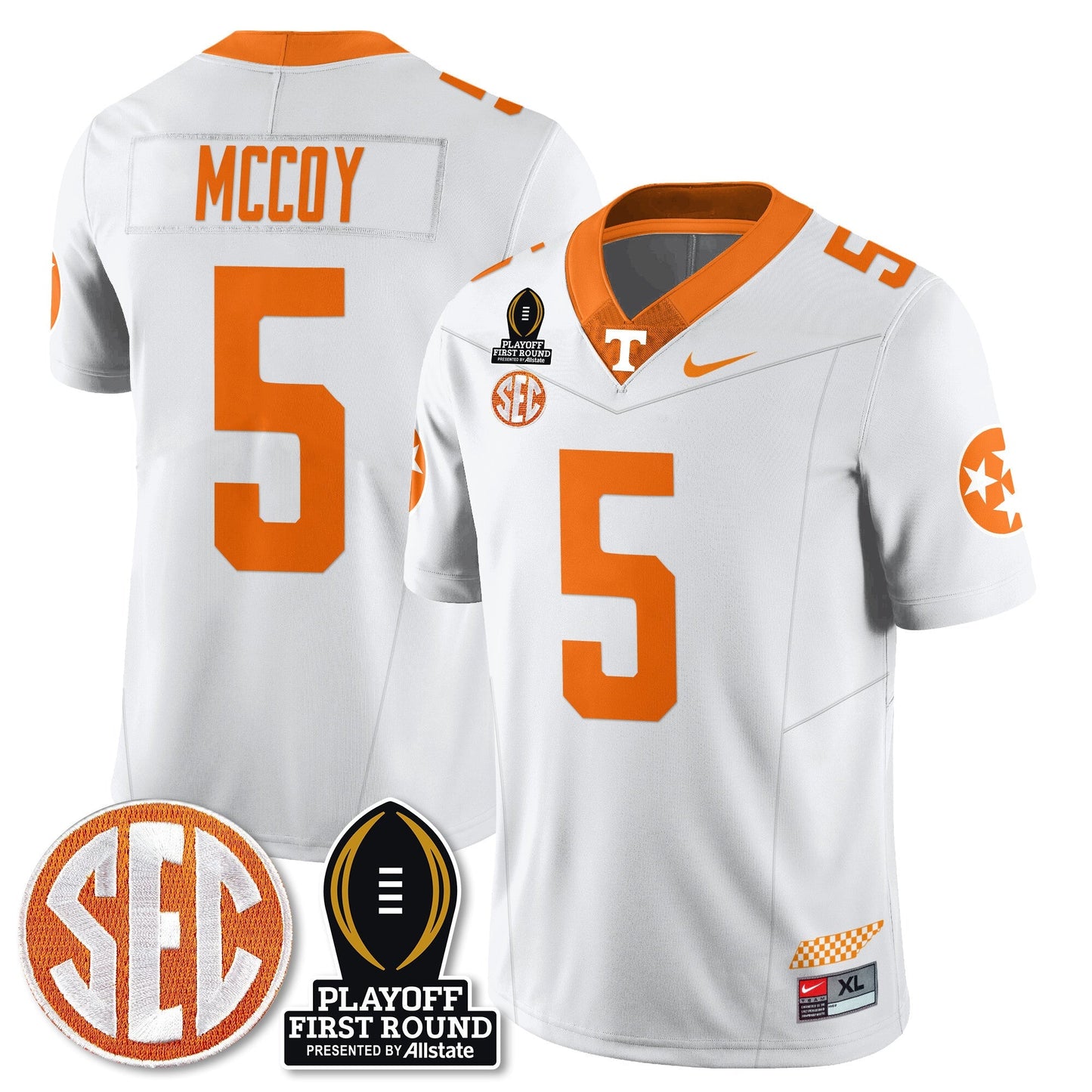 TENN Football Jersey - Playoff First Round Patch - All Stitched