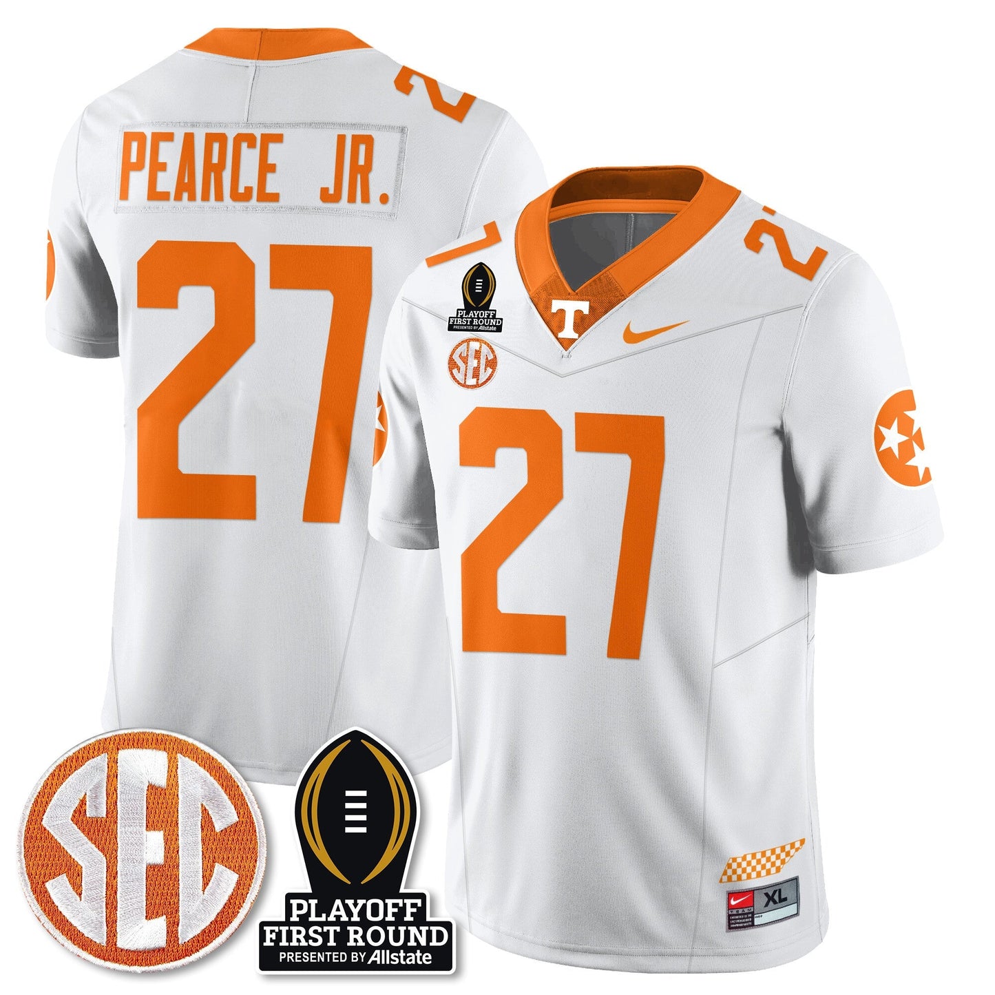 TENN Football Jersey - Playoff First Round Patch - All Stitched
