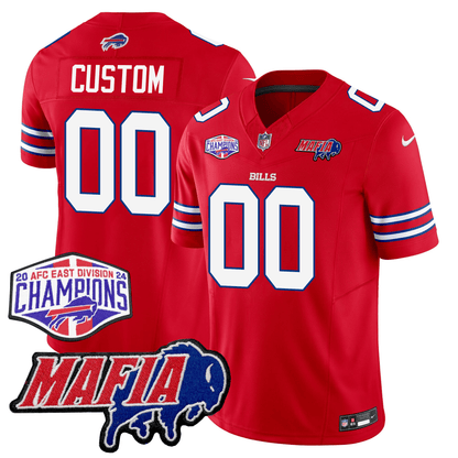 Custom BUF 24/25 Jersey - Bills Mafia + AFC East Championship Patch