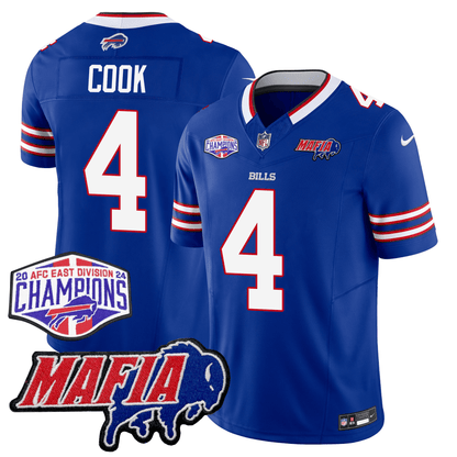 BUF 24/25 Jersey - Bills Mafia + AFC East Championship Patch
