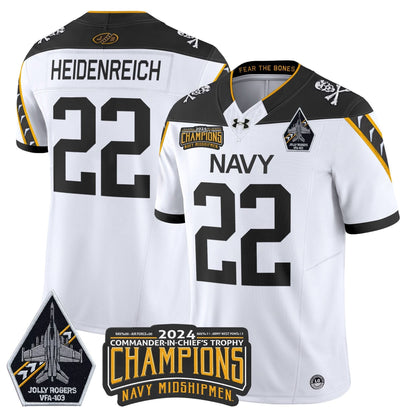 Navy Midshipmen 2024 Commander-In-Chief's Trophy Champions Patch Vapor Limited Jersey - All Stitched