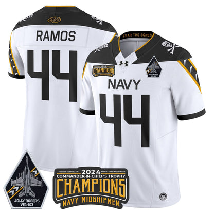Navy Midshipmen 2024 Commander-In-Chief's Trophy Champions Patch Vapor Limited Jersey - All Stitched