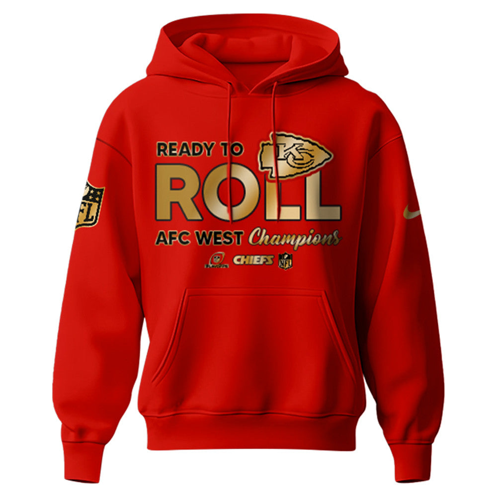 Kansas City Chiefs 2024 AFC West Champions Hoodie Gold