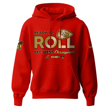 Kansas City Chiefs 2024 AFC West Champions Hoodie Gold