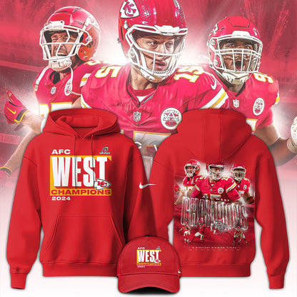 Kansas City Chiefs 2024 AFC West Champions Hoodie
