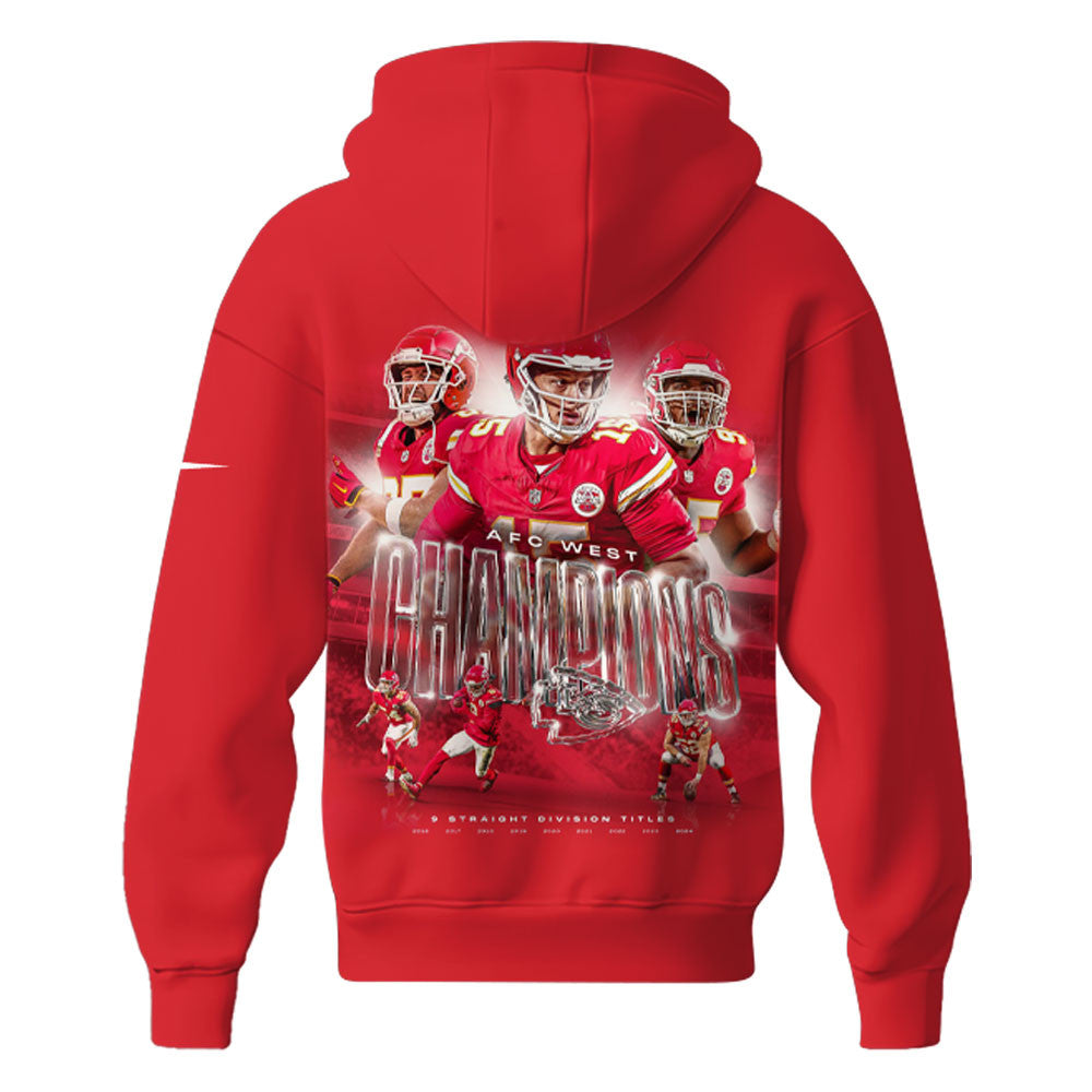 Kansas City Chiefs 2024 AFC West Champions Hoodie