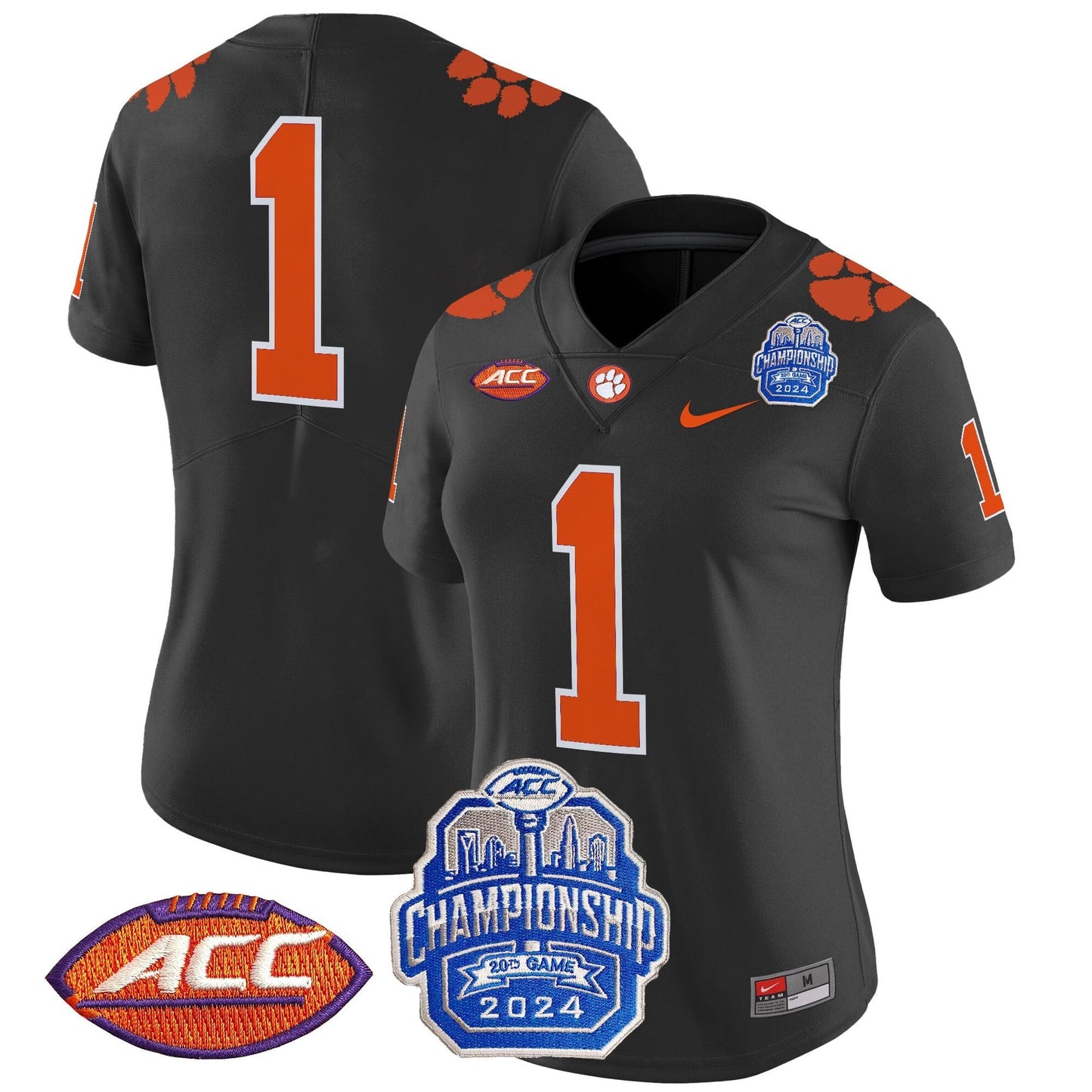 Women's CLEM 2024 ACC Championship Patch Vapor Limited Jersey - All Stitched