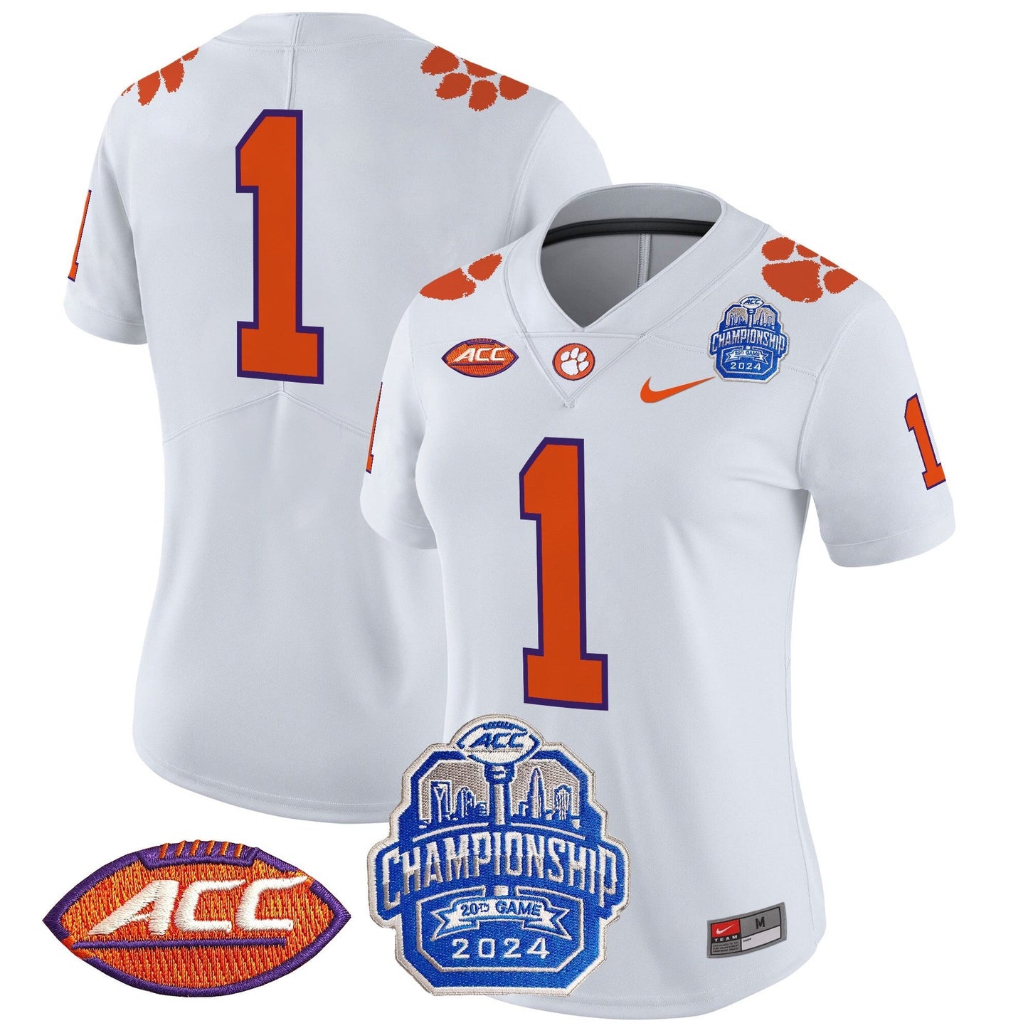 Women's CLEM 2024 ACC Championship Patch Vapor Limited Jersey - All Stitched