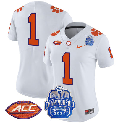 Women's CLEM 2024 ACC Championship Patch Vapor Limited Jersey - All Stitched