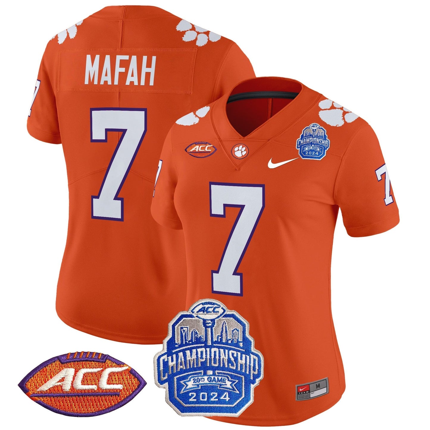 Women's CLEM 2024 ACC Championship Patch Vapor Limited Jersey - All Stitched