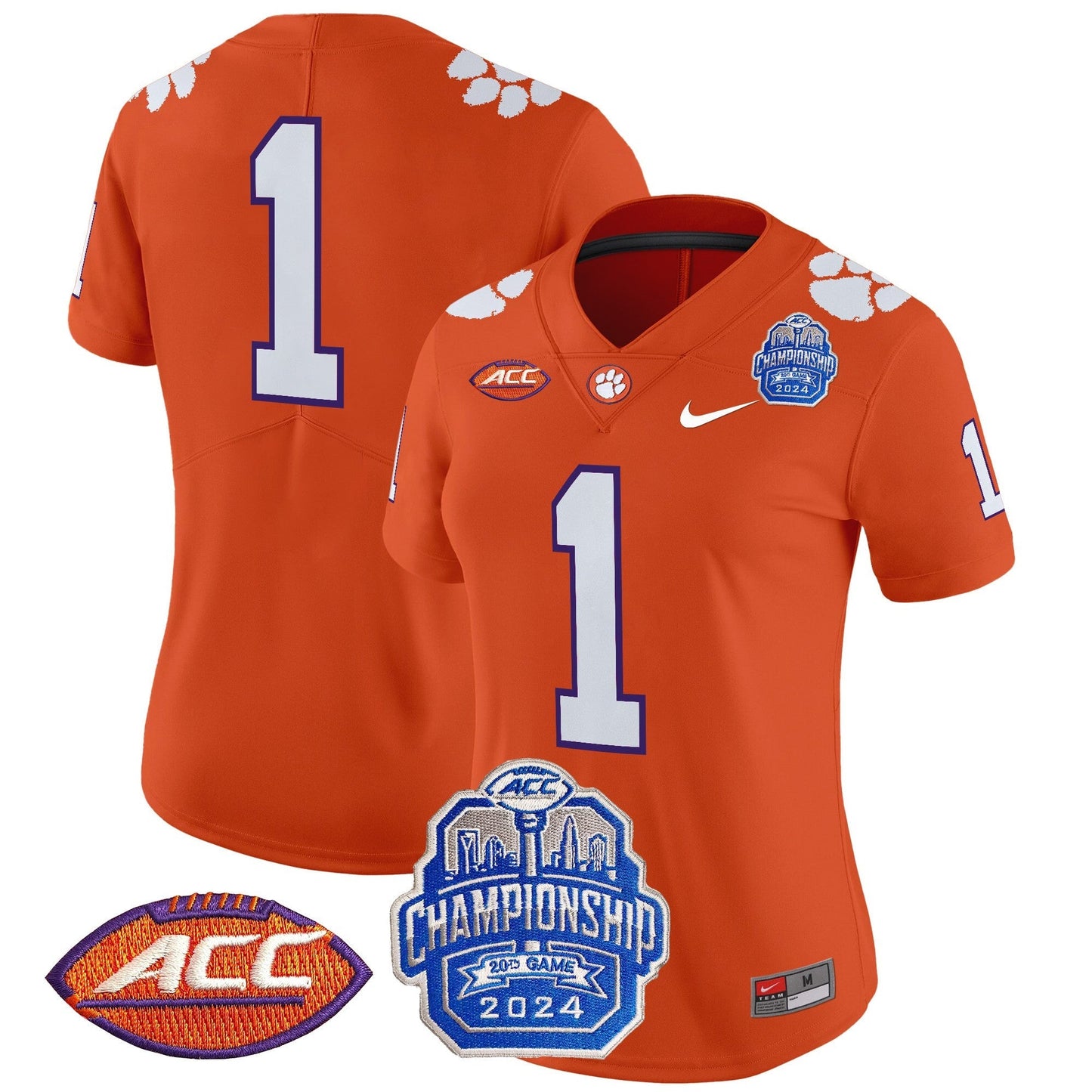 Women's CLEM 2024 ACC Championship Patch Vapor Limited Jersey - All Stitched