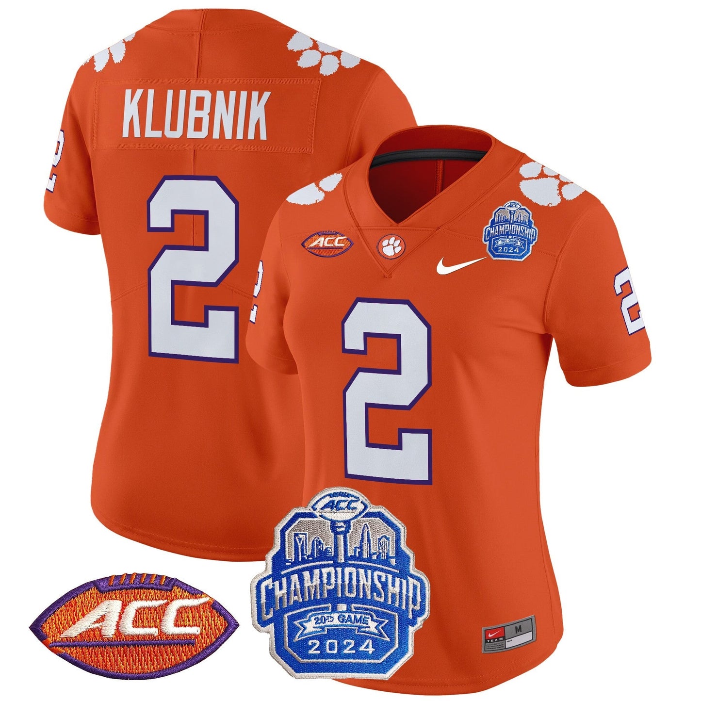 Women's CLEM 2024 ACC Championship Patch Vapor Limited Jersey - All Stitched