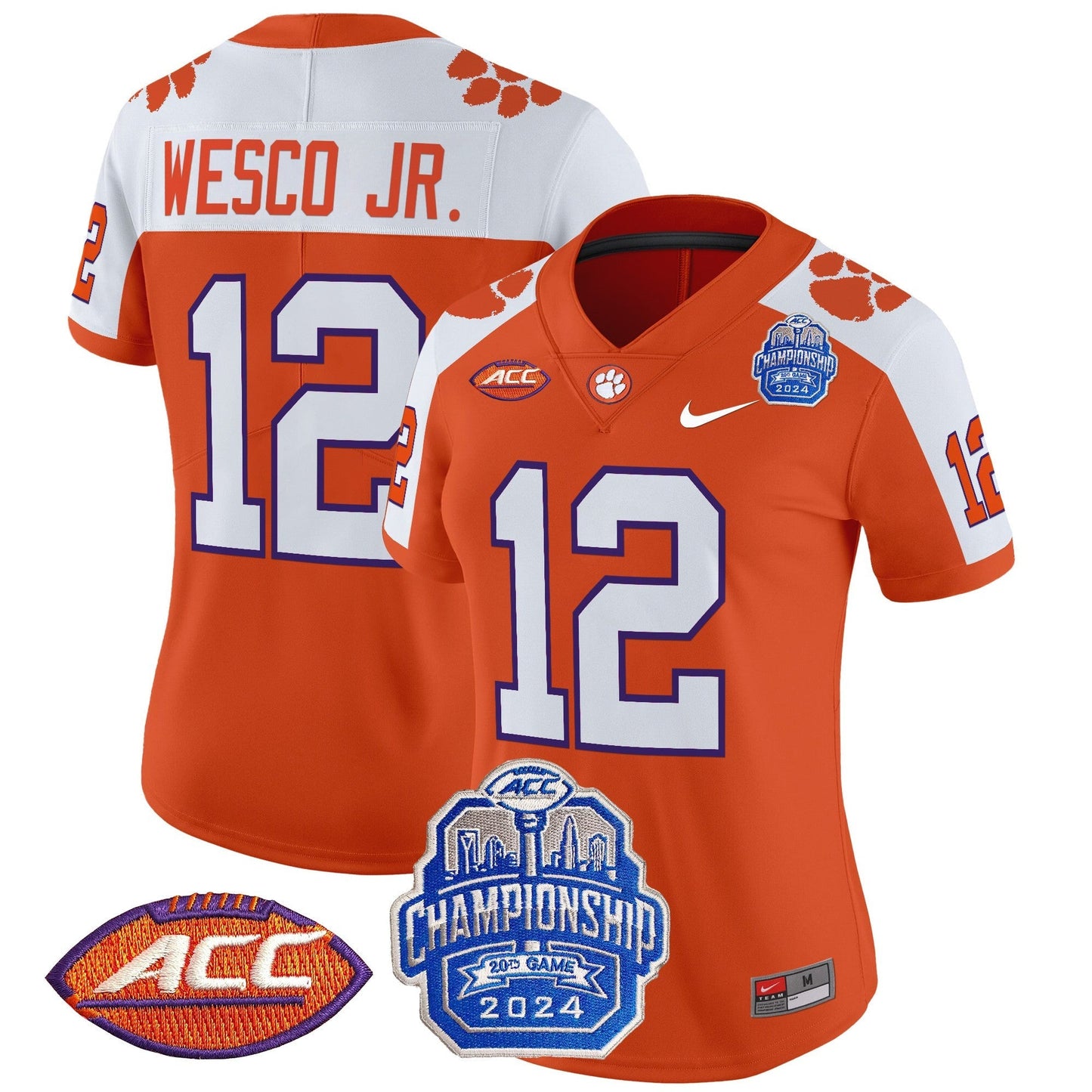 Women's CLEM 2024 ACC Championship Patch Vapor Limited Jersey - All Stitched