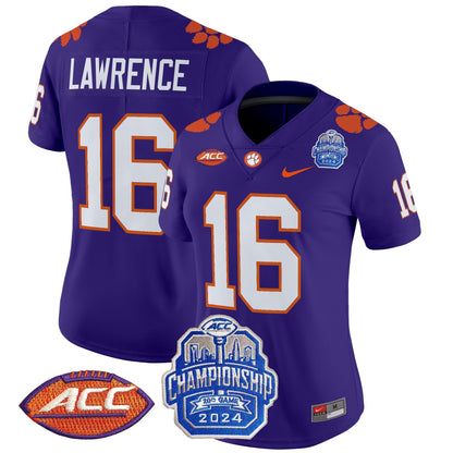 Women's CLEM 2024 ACC Championship Patch Vapor Limited Jersey - All Stitched