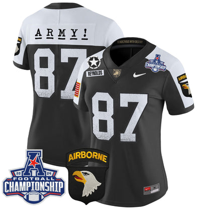Women's Army Black Knights 2024 AAC Championship Patch Vapor Limited Jersey - All Stitched