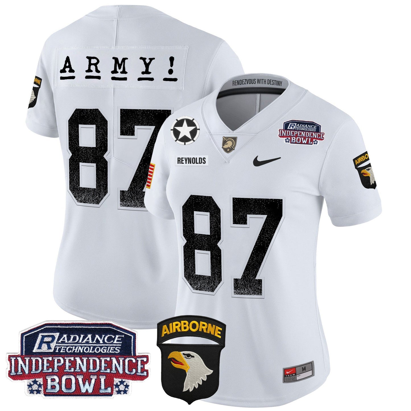 Women's Army Black Knights Independence Bowl Patch 2024 Vapor Limited Jersey - All Stitched