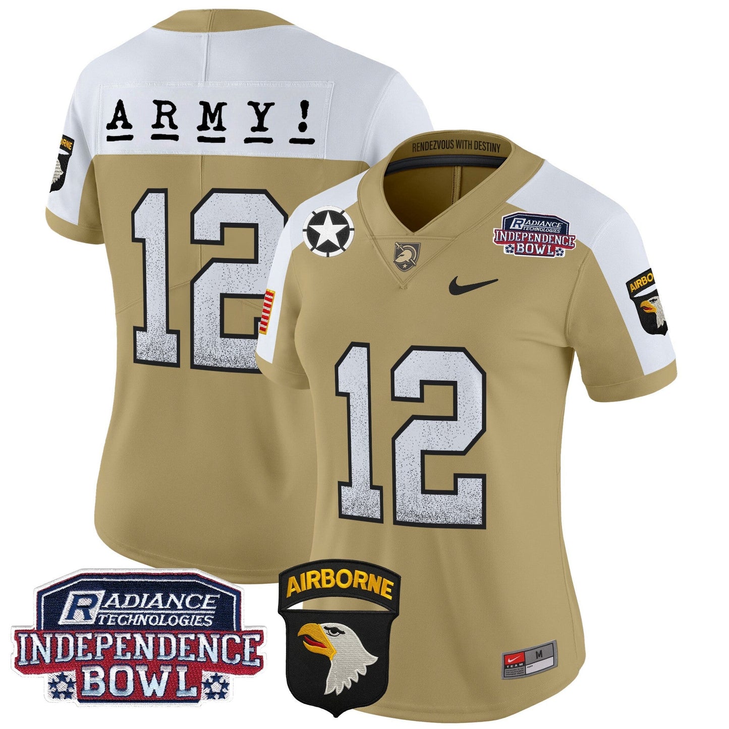 Women's Army Black Knights Independence Bowl Patch 2024 Vapor Limited Jersey - All Stitched