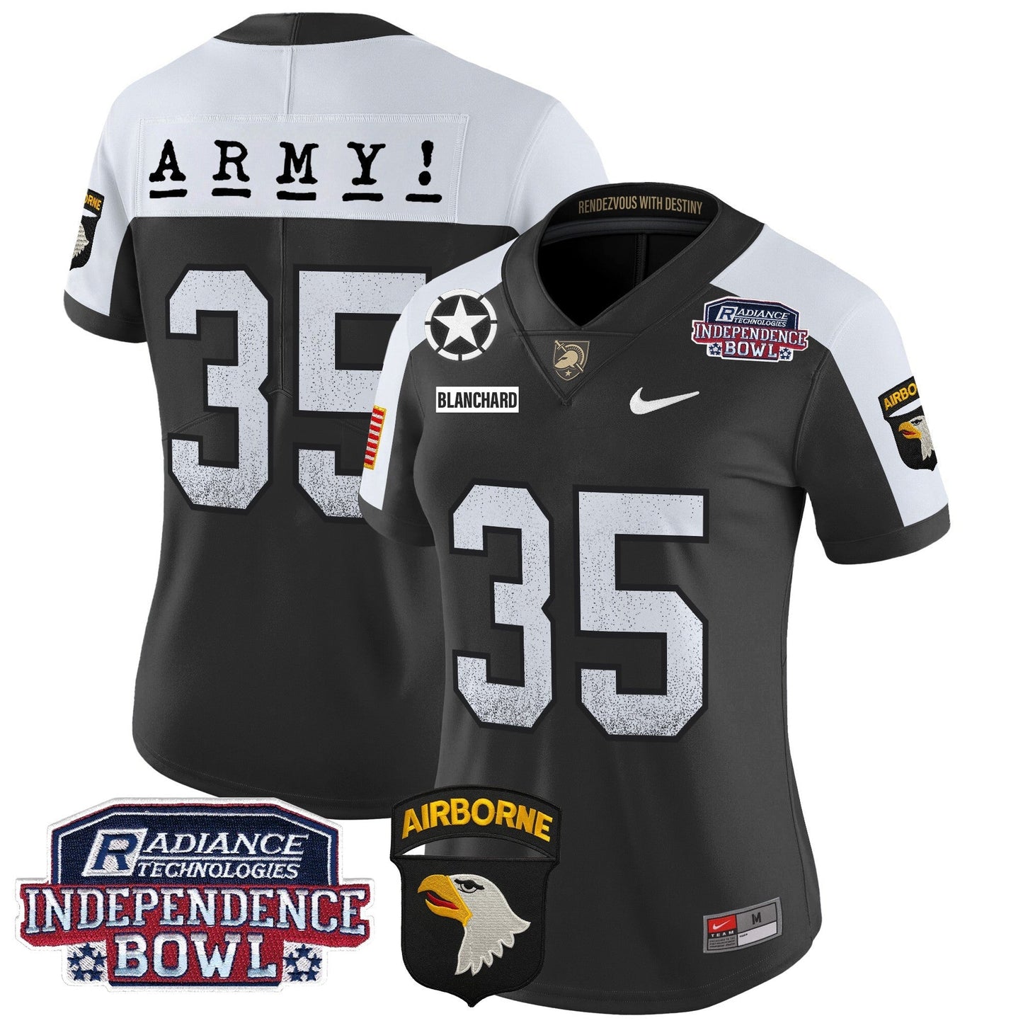 Women's Army Black Knights Independence Bowl Patch 2024 Vapor Limited Jersey - All Stitched