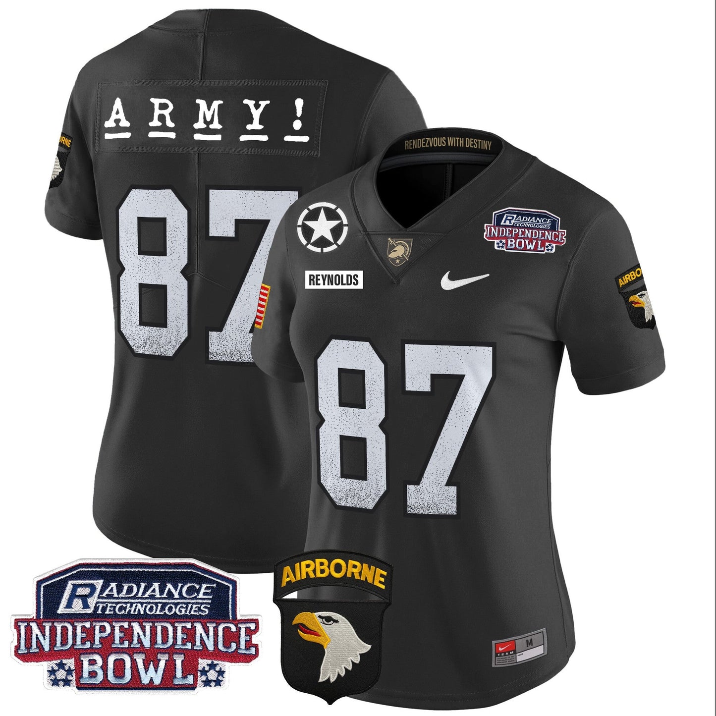 Women's Army Black Knights Independence Bowl Patch 2024 Vapor Limited Jersey - All Stitched