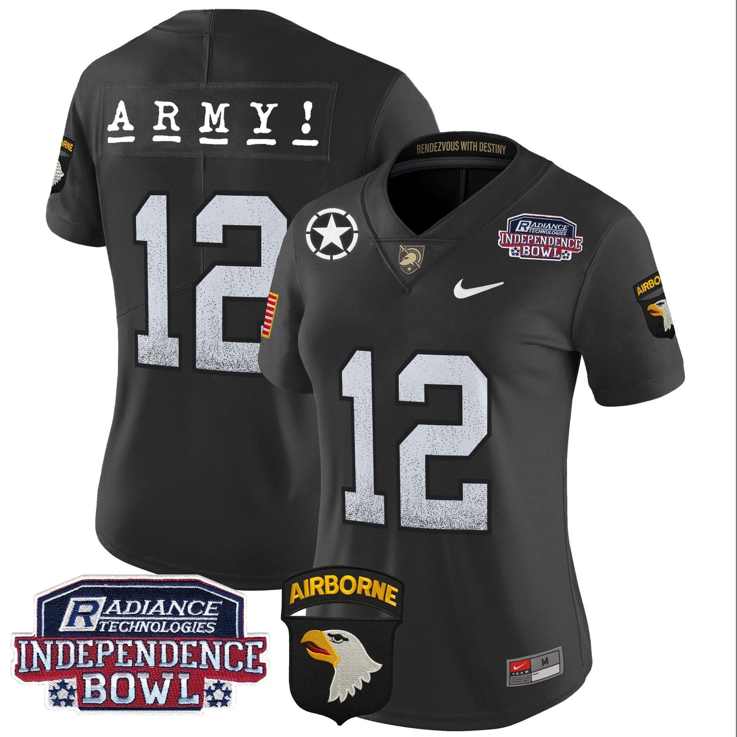 Women's Army Black Knights Independence Bowl Patch 2024 Vapor Limited Jersey - All Stitched