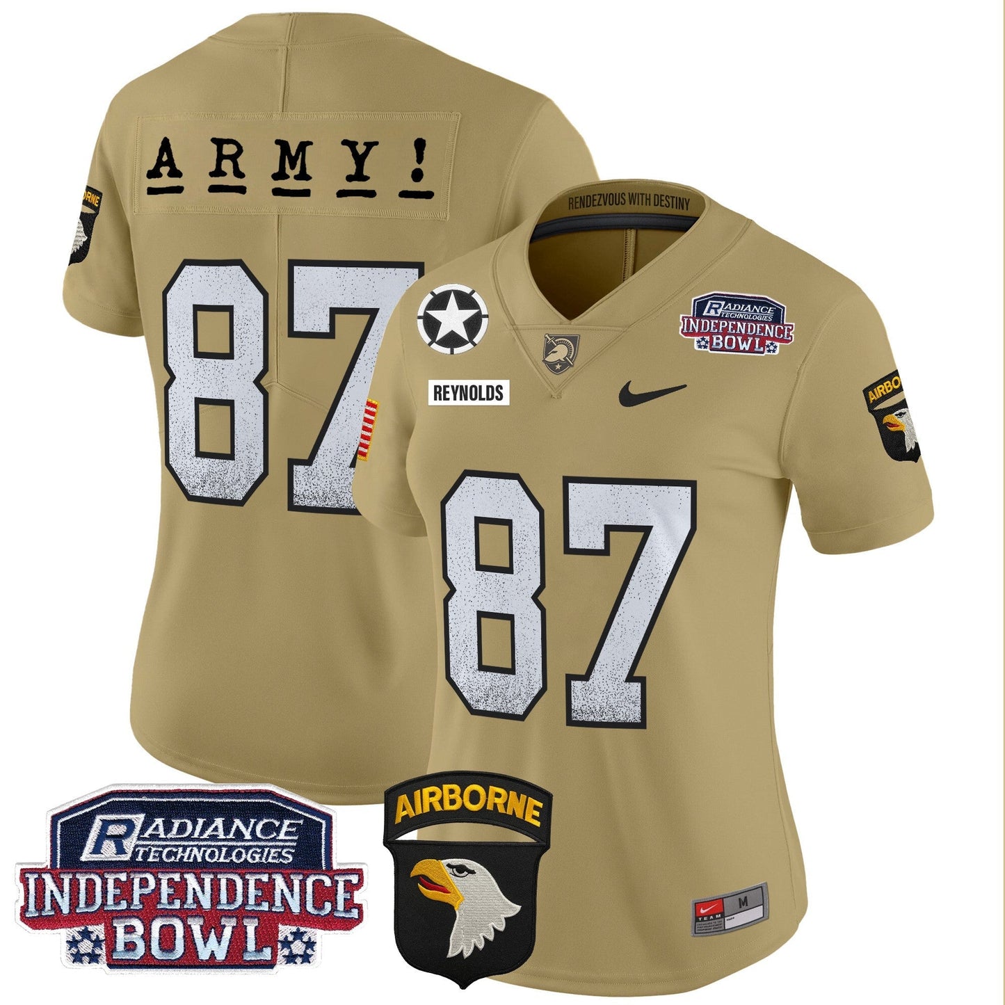 Women's Army Black Knights Independence Bowl Patch 2024 Vapor Limited Jersey - All Stitched