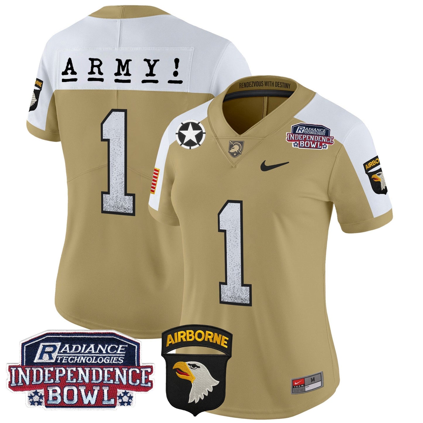 Women's Army Black Knights Independence Bowl Patch 2024 Vapor Limited Jersey - All Stitched