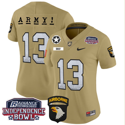 Women's Army Black Knights Independence Bowl Patch 2024 Vapor Limited Jersey - All Stitched
