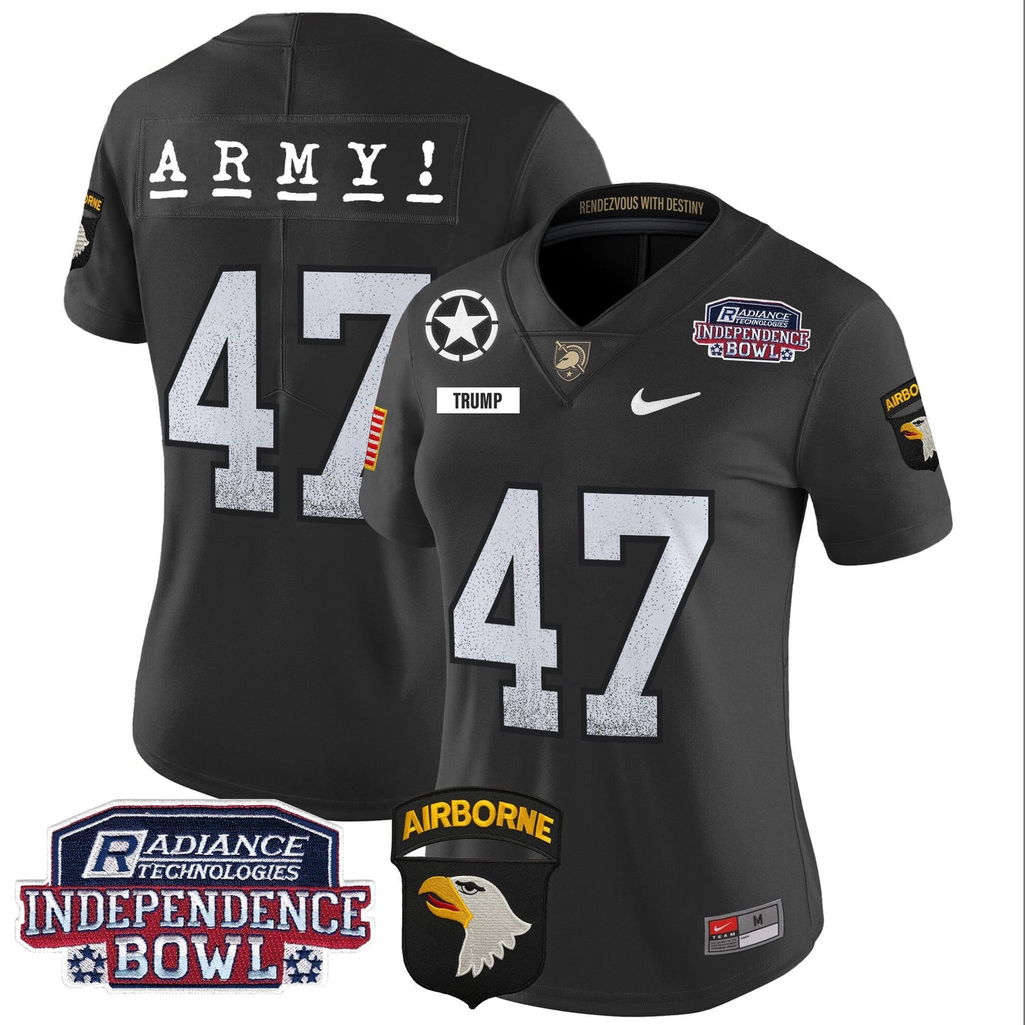 Women's Army Black Knights Independence Bowl Patch 2024 Vapor Limited Jersey - All Stitched