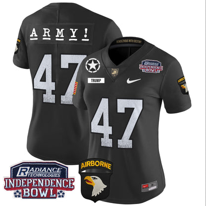 Women's Army Black Knights Independence Bowl Patch 2024 Vapor Limited Jersey - All Stitched