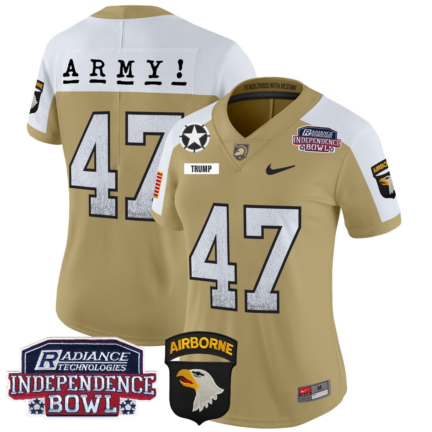 Women's Army Black Knights Independence Bowl Patch 2024 Vapor Limited Jersey - All Stitched