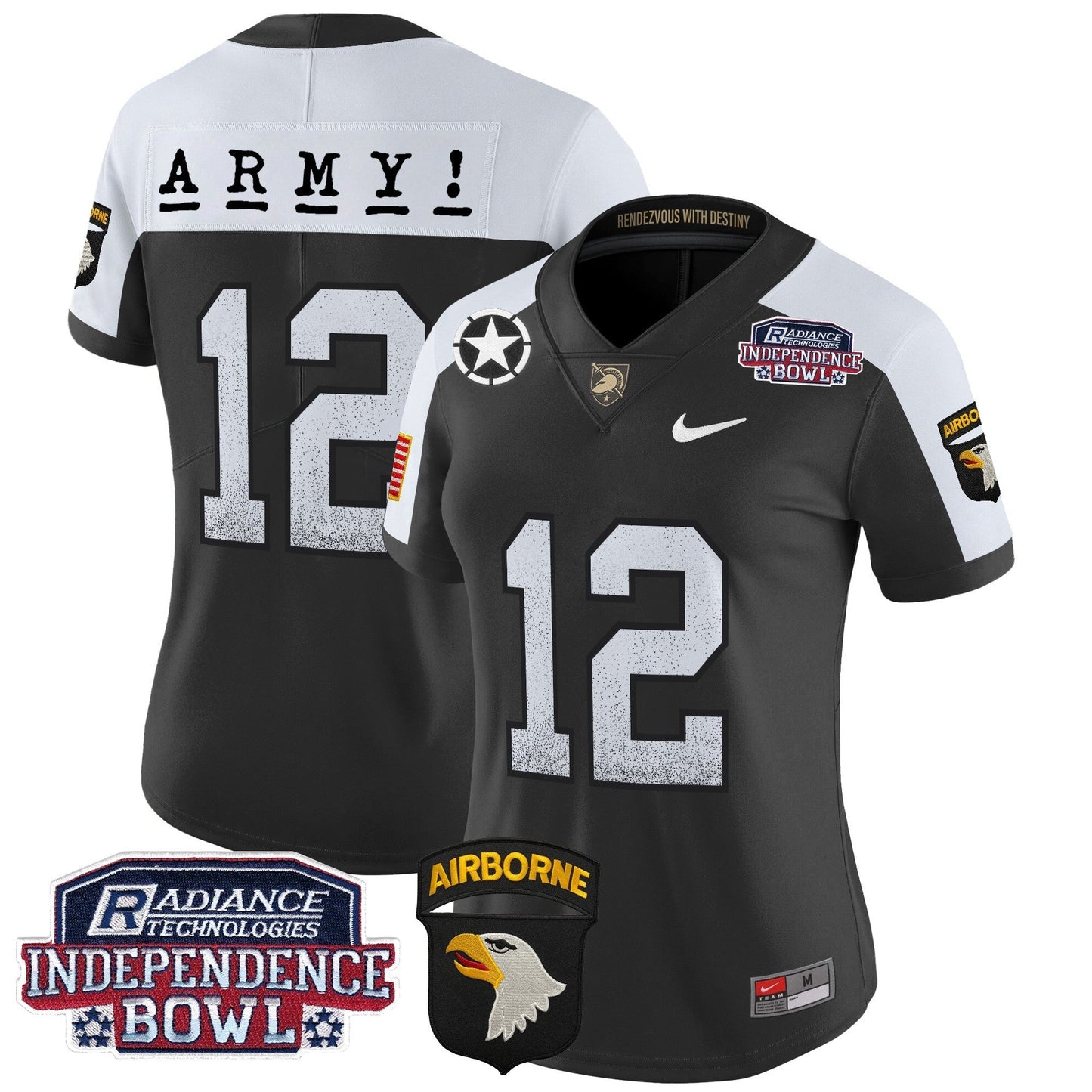 Women's Army Black Knights Independence Bowl Patch 2024 Vapor Limited Jersey - All Stitched