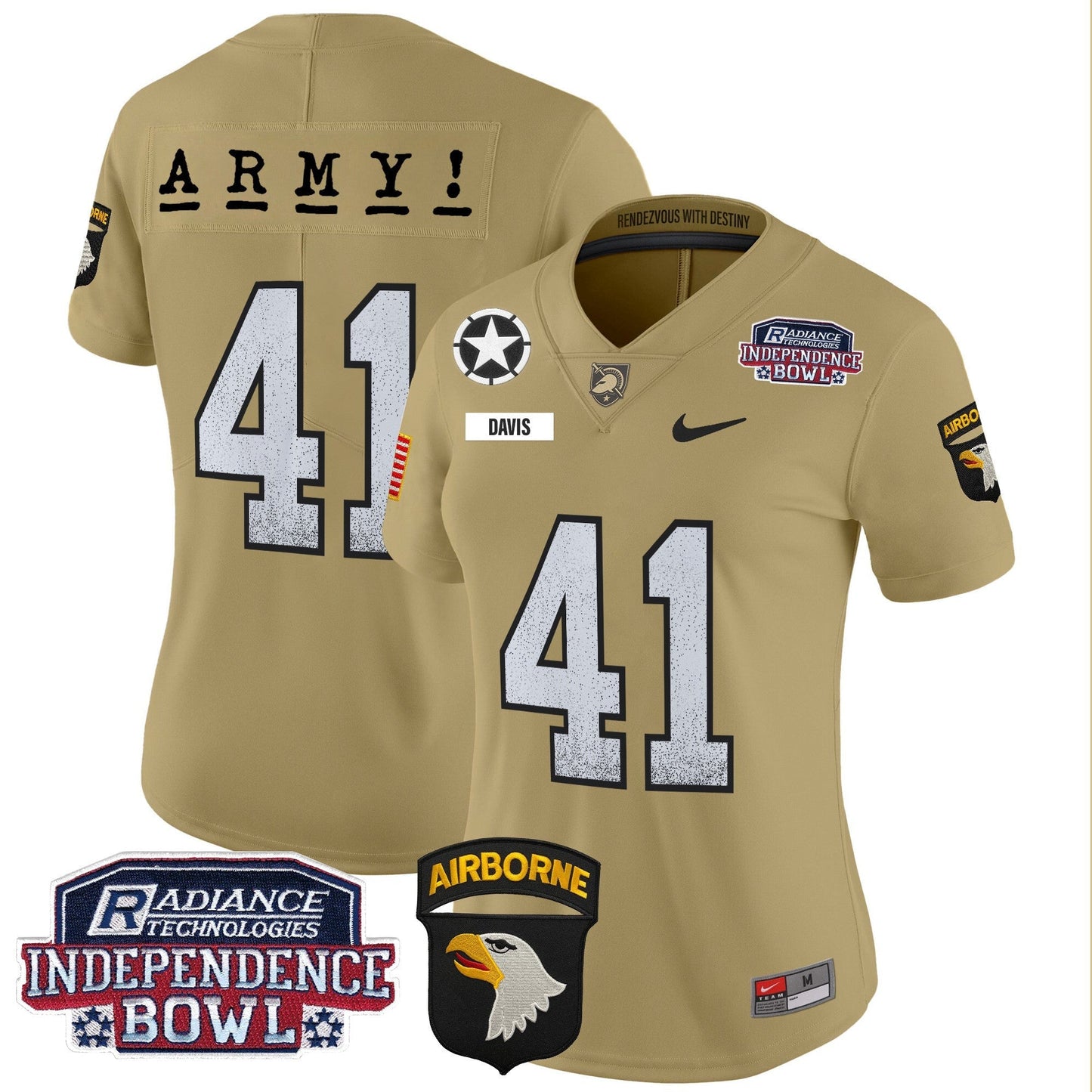 Women's Army Black Knights Independence Bowl Patch 2024 Vapor Limited Jersey - All Stitched