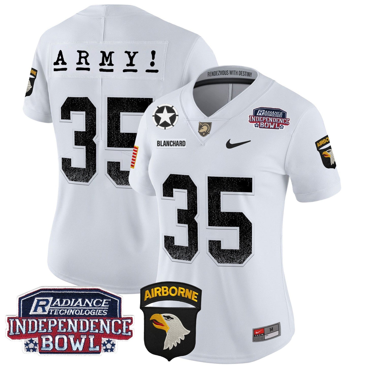 Women's Army Black Knights Independence Bowl Patch 2024 Vapor Limited Jersey - All Stitched